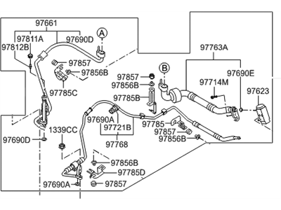 2012 Hyundai Elantra Touring A/C Hose - 97775-2L101