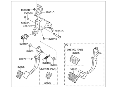 2015 Hyundai Elantra GT Brake Pedal - 32800-3X310