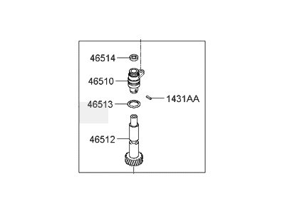 Hyundai 46510-22600 Sleeve Assembly Speedometer Driven