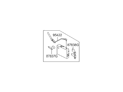 Hyundai 95400-3X831 Brake Control Module And Receiver Unit Assembly