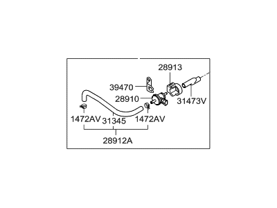 Hyundai 39470-3F000 Hose Assembly-Vacuum