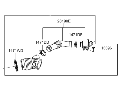 2015 Hyundai Genesis Coupe Air Intake Coupling - 28130-2M300