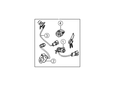 Hyundai Accent Door Lock Cylinder - 81905-1E040