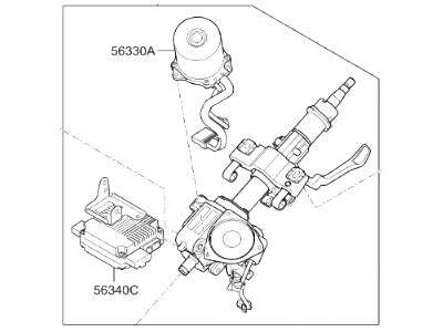 Hyundai 56310-4Z500 Column Assembly-Upper