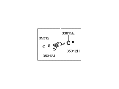 2016 Hyundai Elantra Fuel Injector - 35310-04AA0