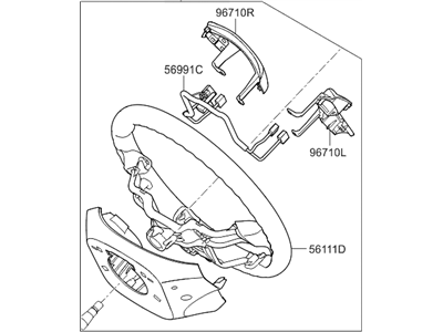 2015 Hyundai Elantra GT Steering Wheel - 56110-A5270-RDR