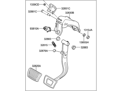 2011 Hyundai Azera Brake Pedal - 32800-3V200