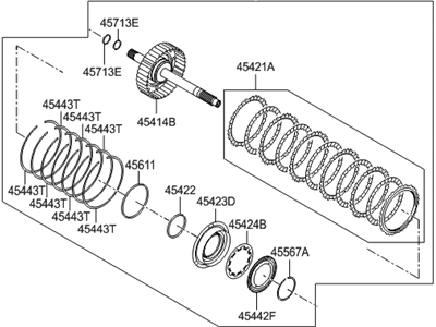 Hyundai 45410-3B001 Clutch Assembly-35R