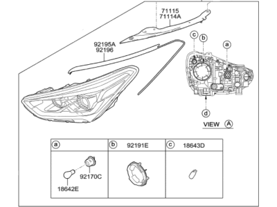 Hyundai 92104-B8530 Head Lamp Sub Assembly, Right