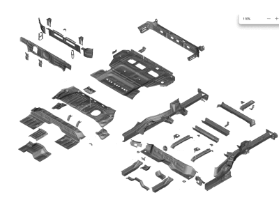 Hyundai Santa Cruz Floor Pan - 65500-K5001