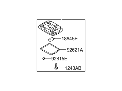 2017 Hyundai Santa Fe Sport Interior Light Bulb - 92620-1U001-VYN