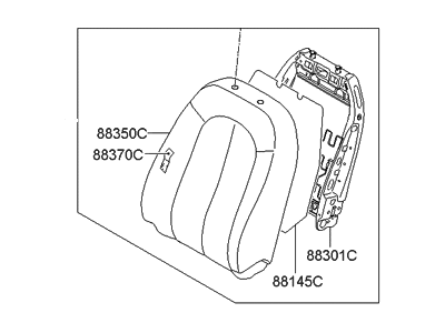 Hyundai 88300-2H570-AAK Back Assembly-Front Seat Driver