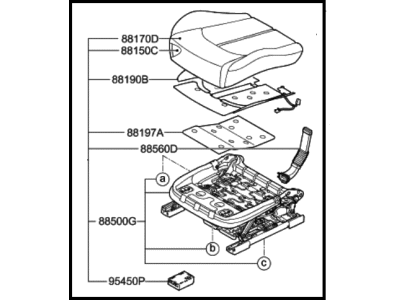 2017 Hyundai Sonata Seat Cushion - 88100-C2030-SMG