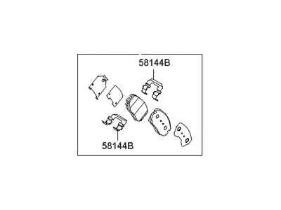 Hyundai 58101-2LA00 Front Disc Brake Pad Kit