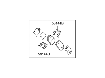 2010 Hyundai Elantra Touring Brake Pad Set - S5810-12LA0-0NA