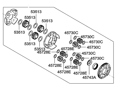 Hyundai 45760-3B651 Carrier Assembly-Planetray,Center