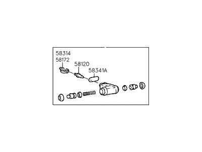 Hyundai Wheel Cylinder - 58330-28001