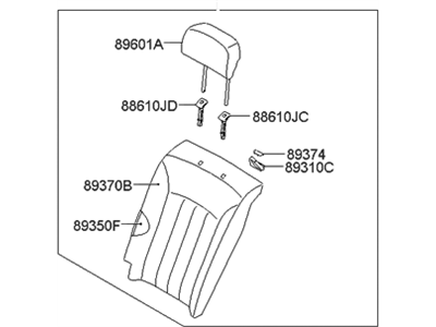 Hyundai 89300-3NAC1-XIS Back Assembly-Rear Seat