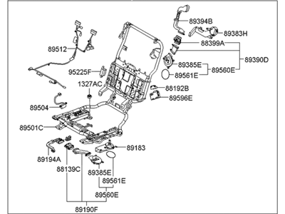 Hyundai 89500-3NDA1 Frame Assembly-Rear Seat Power,LH