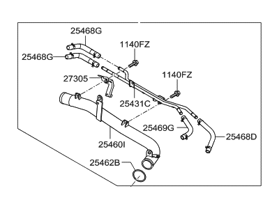 Hyundai 25470-3C600 Pipe & Hose Assembly Inner