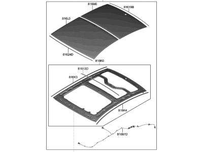 2022 Hyundai Sonata Hybrid Sun Visor - 81600-L5550