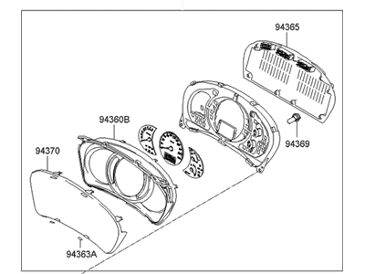 Hyundai Tucson Instrument Cluster - 94011-2E206