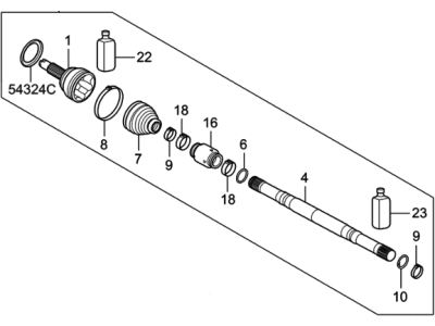 Hyundai CV Joint - 49525-J9100