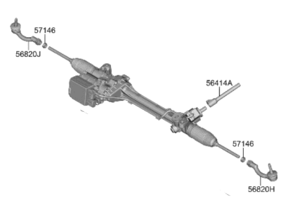Hyundai Rack And Pinion - 57700-B1205