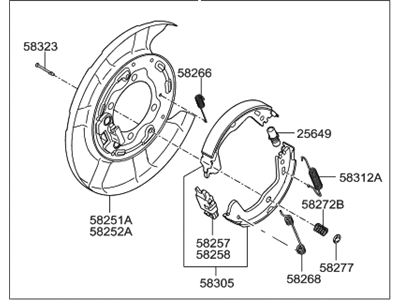 2014 Hyundai Genesis Brake Dust Shield - 58270-B1000