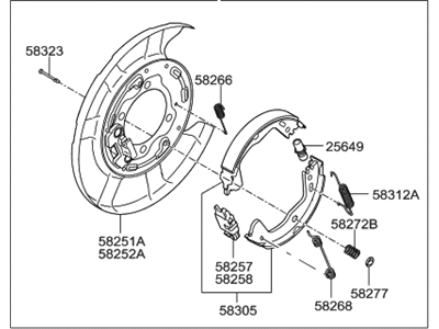 Hyundai 58270-B1000 Brake Assembly-Parking Rear,RH