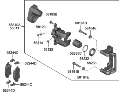 Hyundai Ioniq 6 Brake Caliper - 58210-KL000