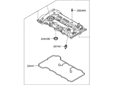 Hyundai 22410-2E700 Cover Assembly-Rocker