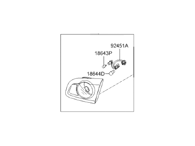 Hyundai 92406-0W500 Lamp Assembly-Rear Combination Inside,RH