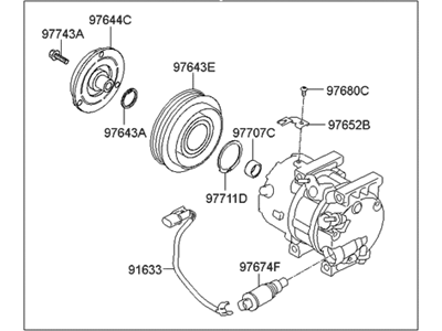 Hyundai A/C Compressor - 97701-3R000