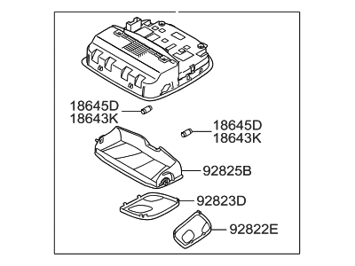 2013 Hyundai Sonata Hybrid Dome Light - 92800-3S003-TX