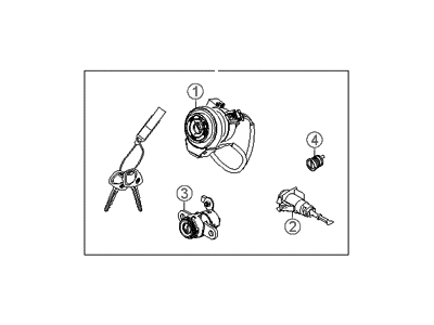 Hyundai 81905-3K060 Lock Key & Cylinder Set