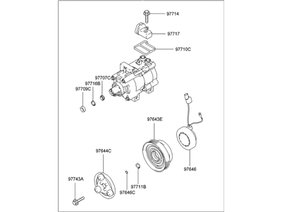 Hyundai 97701-25100 Compressor Assembly