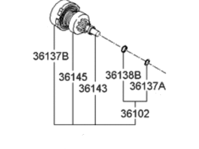 Hyundai Santa Fe Starter Drive Gear - 36140-3C260