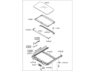 Hyundai 81600-C2300-TTX Sunroof Assembly