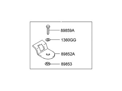 Hyundai 89850-26000 Holder Assembly-Child Rest Hook