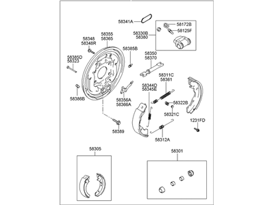 Hyundai 58360-2D010 Brake Assembly-Rear,RH