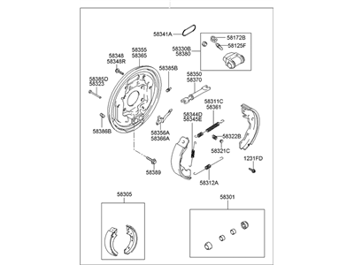 Hyundai 58310-2D010 Brake Assembly-Rear,LH