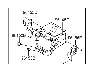 Hyundai 96560-2V701 Head Unit Assembly-Avn