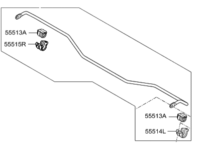 Hyundai 55510-B1180 Bar Assembly-Rear Stabilizer