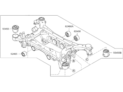 Hyundai Genesis Rear Crossmember - 55405-B1000