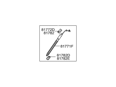 Hyundai Santa Fe Tailgate Lift Support - 81780-B8100