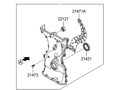 2013 Hyundai Genesis Coupe Timing Cover - 21350-2C101