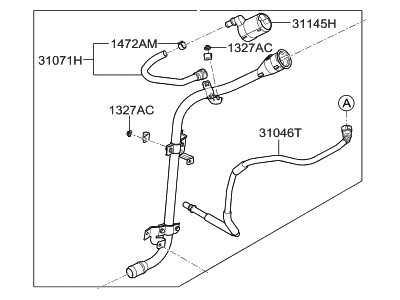 Hyundai Genesis G90 Fuel Filler Neck - 31030-D2500