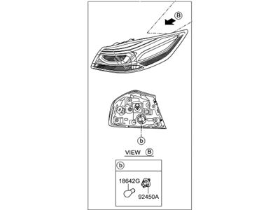 2016 Hyundai Elantra Back Up Light - 92402-F2120