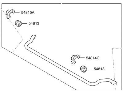 2017 Hyundai Genesis G90 Sway Bar Kit - 54810-D2240